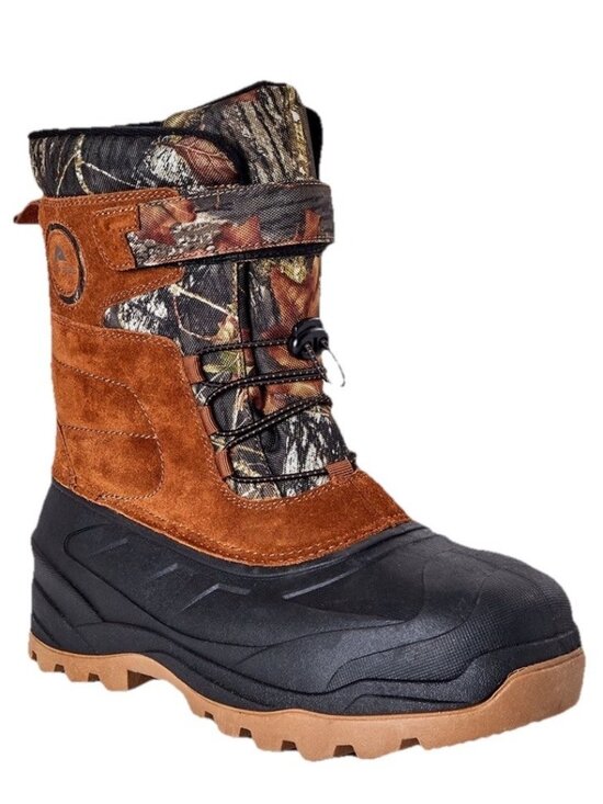 Ozark Trail Pack Suede Thinsulate 5° Mossy Oak Camo Snow Boots Men\'s Size 12 NWT